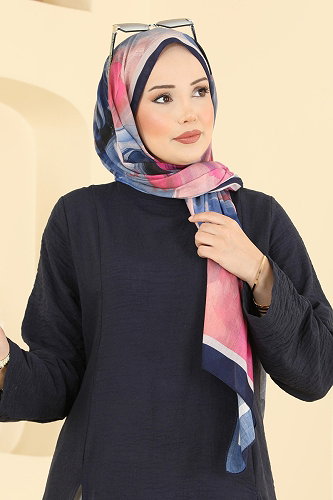 moda selvim Tunic 0178ERK1158 Navy Blue - Thumbnail
