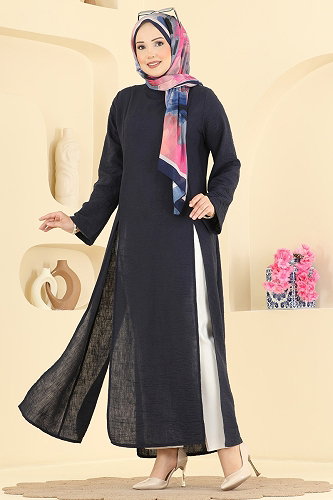 moda selvim بلوز كحلي 0178ERK1158 - Thumbnail