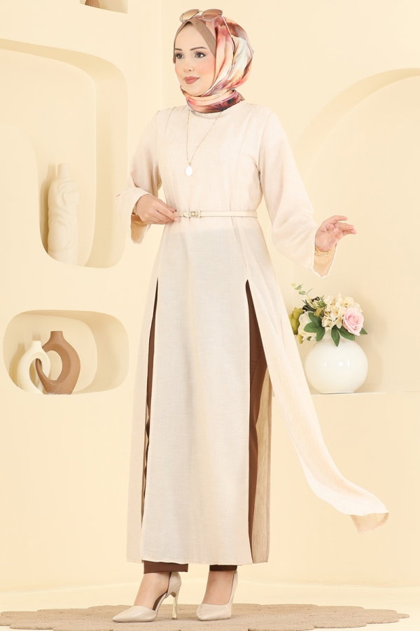 Modaselvim تونيكات بلوز بيج 0178ERK1158