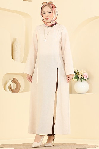 moda selvim بلوز بيج 0178ERK1158 - Thumbnail