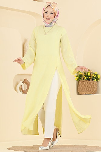 moda selvim بلوز أصفر 0178ERK1158 - Thumbnail
