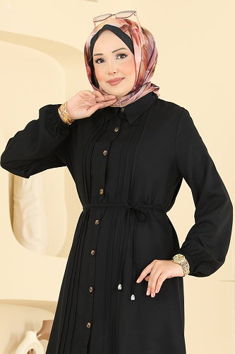 moda selvim بلوز أسود 0179BG354 - Thumbnail
