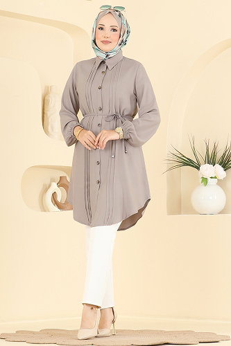 moda selvim Tunic 0179BG354 Dark Vision - Thumbnail