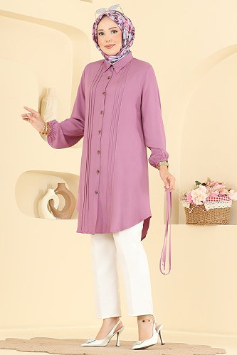 moda selvim بلوز وردي 0179BG354 - Thumbnail