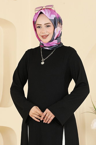 moda selvim بلوز أسود 0180BG354 - Thumbnail