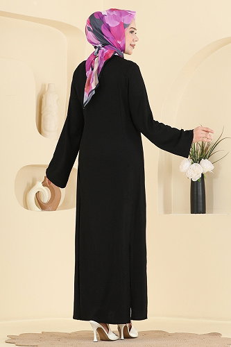 moda selvim بلوز أسود 0180BG354 - Thumbnail