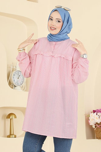 moda selvim Tunic 026MR1078 Pink - Thumbnail