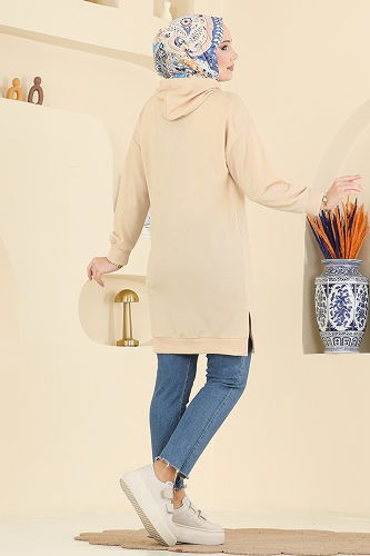 moda selvim Tunic 1000ETT926 Beige - Thumbnail