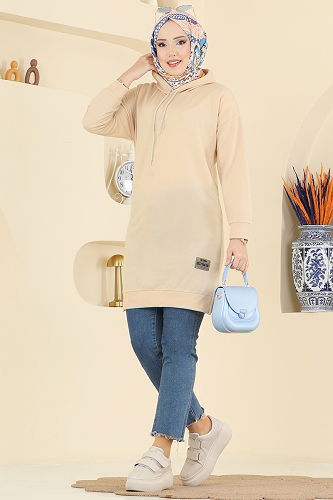 moda selvim Tunic 1000ETT926 Beige - Thumbnail