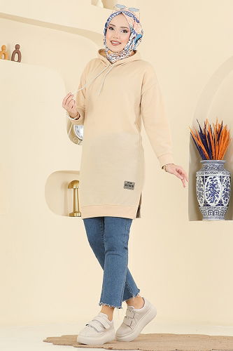 moda selvim Tunic 1000ETT926 Beige - Thumbnail