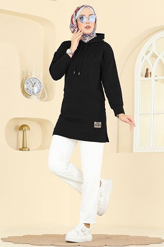 moda selvim Tunic 1000ETT926 Black - Thumbnail