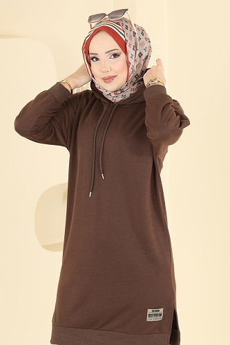 moda selvim Tunic 1000ETT926 Brown - Thumbnail