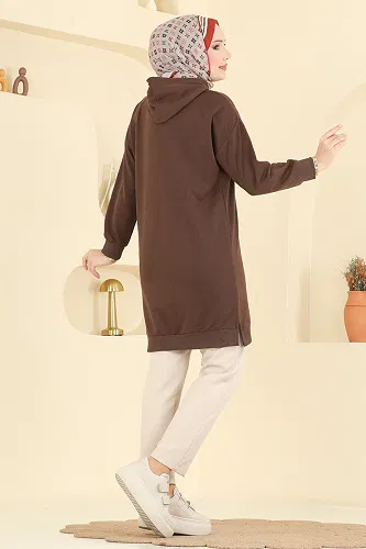 moda selvim Tunic 1000ETT926 Brown - Thumbnail
