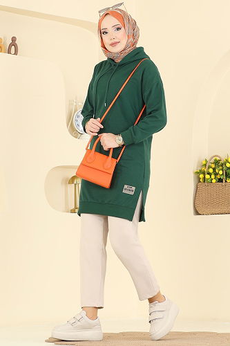 moda selvim Tunic 1000ETT926 Emerald - Thumbnail