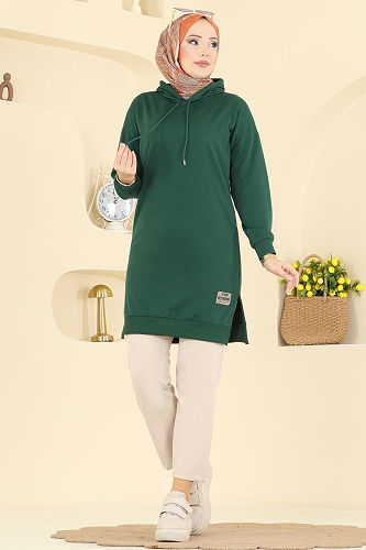 moda selvim بلوز زيتي 1000ETT926 - Thumbnail