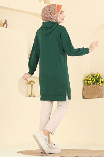 moda selvim بلوز زيتي 1000ETT926 - Thumbnail