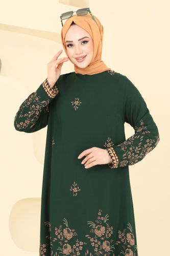 moda selvim Tunic 1003ZNN863 Emerald - Thumbnail