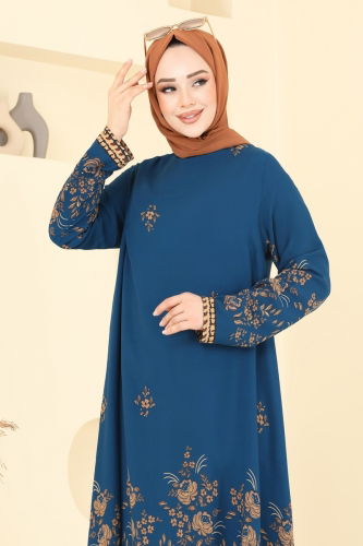 moda selvim بلوز بترولي 1003ZNN863 - Thumbnail