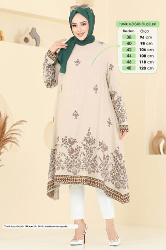 moda selvim بلوز بيج 1003ZNN863 - Thumbnail