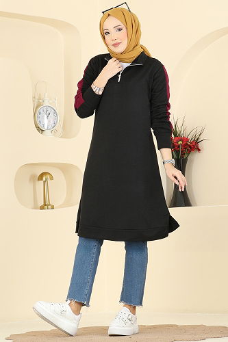 moda selvim بلوز أسود 1006ETT926 - Thumbnail