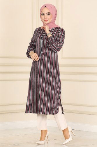 moda selvim Tunic 1006MRT754 Dusty Rose - Thumbnail