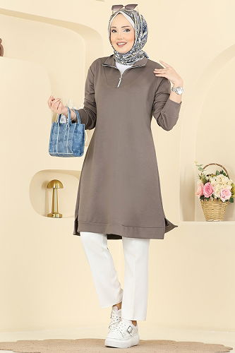 moda selvim Tunic 1008ETT926 Dark Vision - Thumbnail