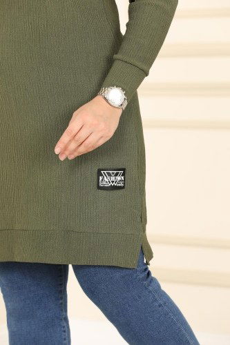 moda selvim 1009YNS793 العفني بلوز طويل - Thumbnail