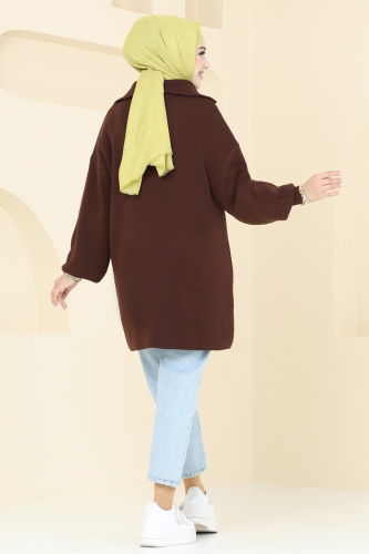 moda selvim Tunic 1010KLN570 Brown - Thumbnail