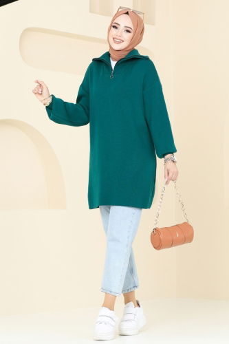 moda selvim Tunic 1010KLN570 Petroleum - Thumbnail