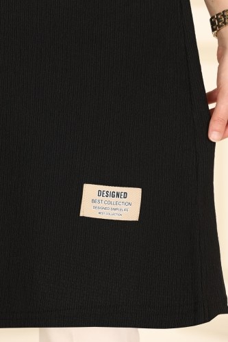 moda selvim Tunic 1010YNS793 Black - Thumbnail