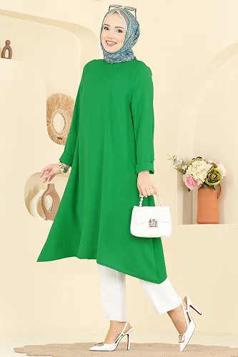 moda selvim Tunic 1011ZNNK1102 Benetton Green - Thumbnail