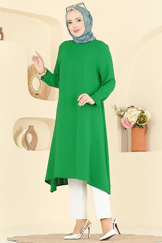 moda selvim Tunic 1011ZNNK1102 Benetton Green - Thumbnail