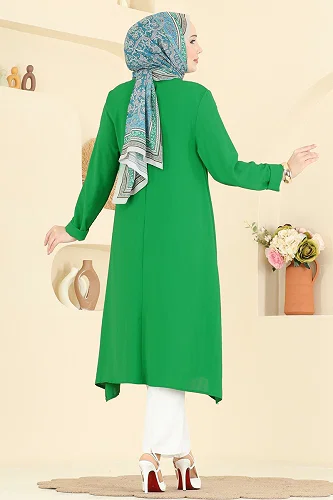 moda selvim Tunic 1011ZNNK1102 Benetton Green - Thumbnail