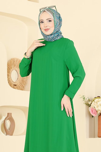 moda selvim بلوز بينتون أخضر 1011ZNNK1102 - Thumbnail