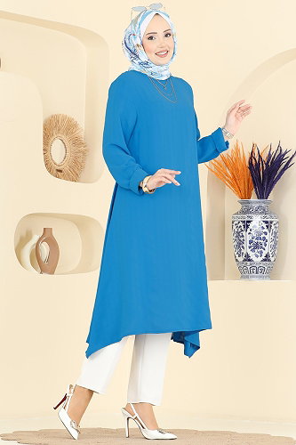 moda selvim Tunic 1011ZNNK1102 Blue - Thumbnail