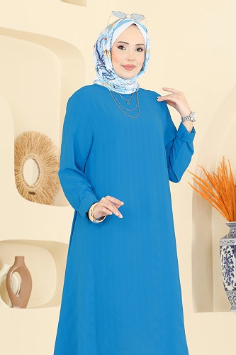 moda selvim Tunic 1011ZNNK1102 Blue - Thumbnail