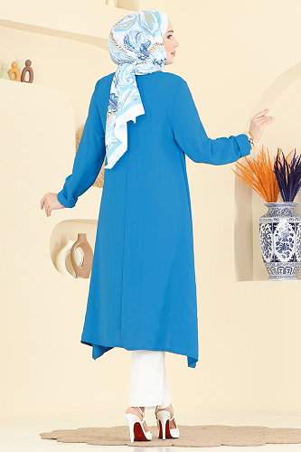moda selvim Tunic 1011ZNNK1102 Blue - Thumbnail