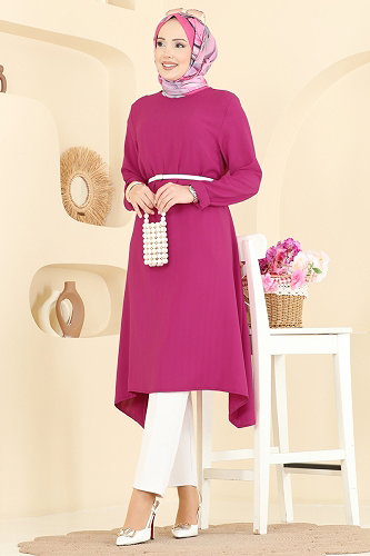 moda selvim Tunic 1011ZNNK1102 Fuchsia - Thumbnail