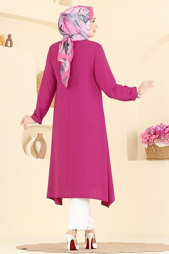 moda selvim Tunic 1011ZNNK1102 Fuchsia - Thumbnail