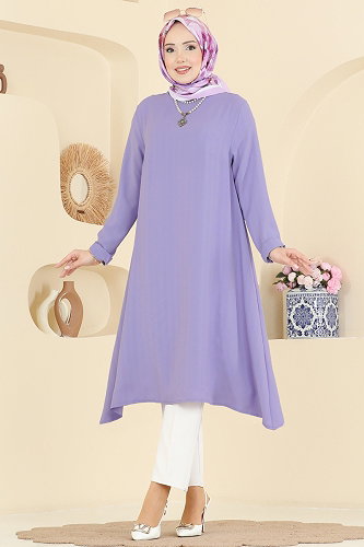 moda selvim بلوز ليلكي 1011ZNNK1102 - Thumbnail