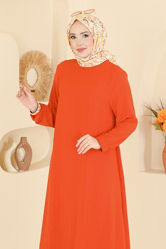 moda selvim Tunic 1011ZNNK1102 Oranj - Thumbnail