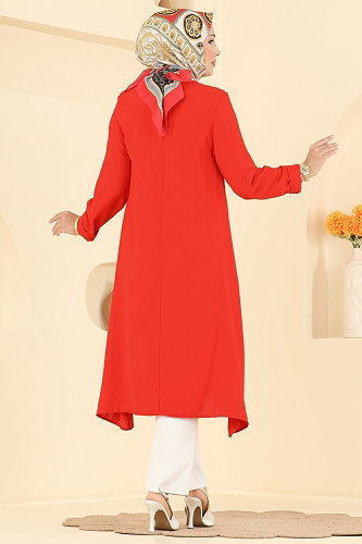 moda selvim Tunic 1011ZNNK1102 Pomegranate Blossom - Thumbnail