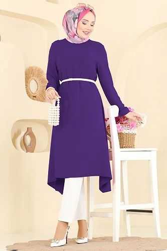 moda selvim Tunic 1011ZNNK1102 Purple - Thumbnail