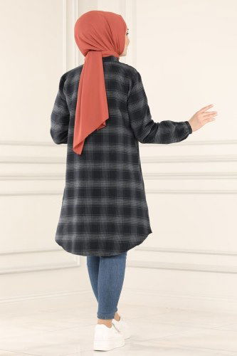 moda selvim Tunic 1012AKT473 Anthracite - Thumbnail