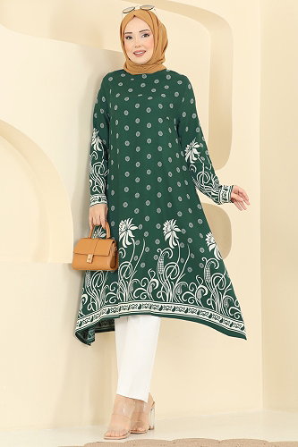moda selvim Tunic 1012ZNNK1102 Green - Thumbnail