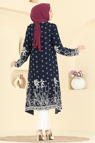 moda selvim Tunic 1012ZNNK1102 Navy Blue - Thumbnail