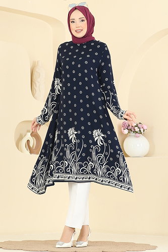 moda selvim بلوز كحلي 1012ZNNK1102 - Thumbnail