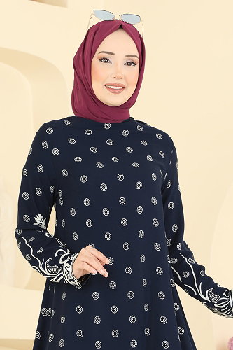 moda selvim بلوز كحلي 1012ZNNK1102 - Thumbnail