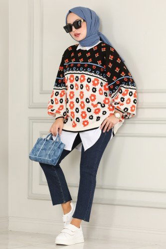 M.T. - Tunic 1014MT581 Black&Stone
