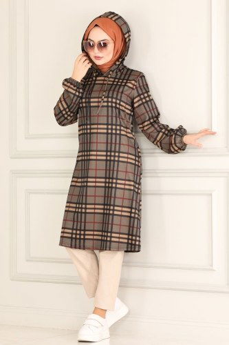 moda selvim Tunic 1015PM271 Anthracite - Thumbnail